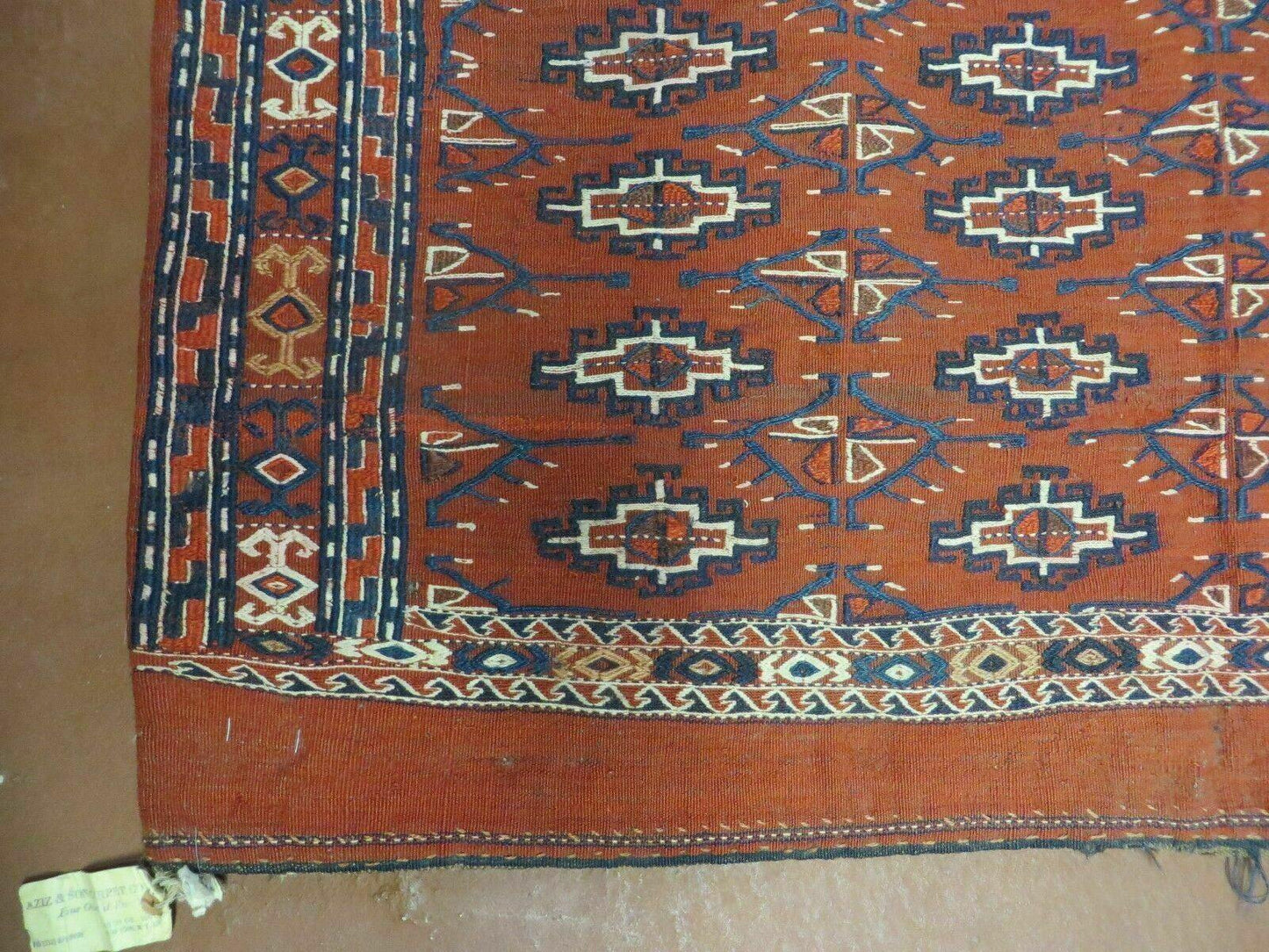 2'8" X 4' Antique Handmade Tribal Wool Rug Pillow Case Yamud Flat Weave Diamond - Nuvé