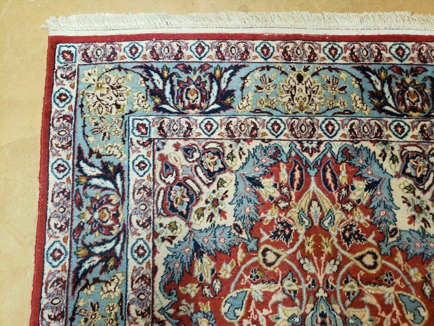 3' 5" X 5' 8" Vintage Handmade Turkish Wool Rug Carpet Vegetable Dyes Nice Red - Nuvé
