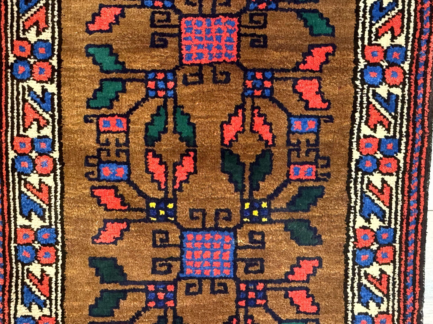 Small Persian Baluchi Rug, Tribal Rug, Brown, Multicolor - Nuvé