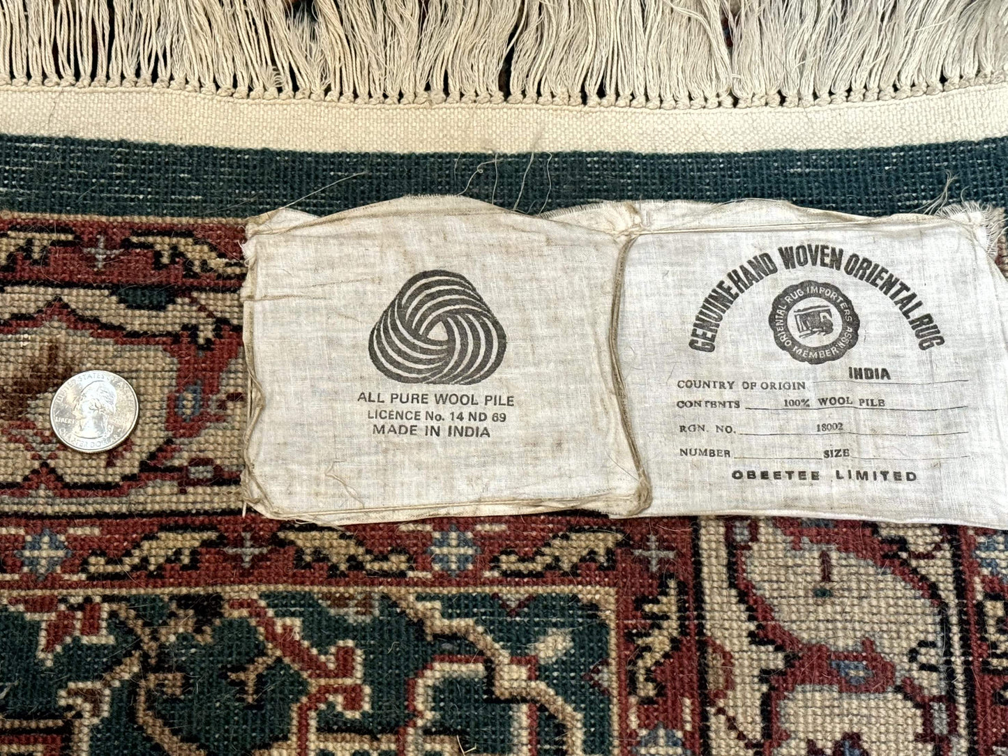 Dark Green Indo Persian Rug 2.5 x 4, Hand Knotted Wool Small Oriental Carpet - Nuvé
