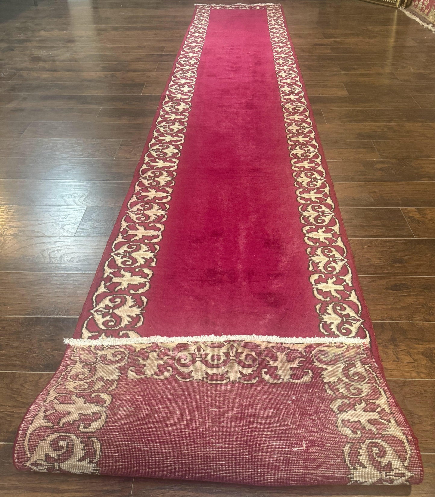Red Persian Kerman Runner Rug 3x16 - Nuvé
