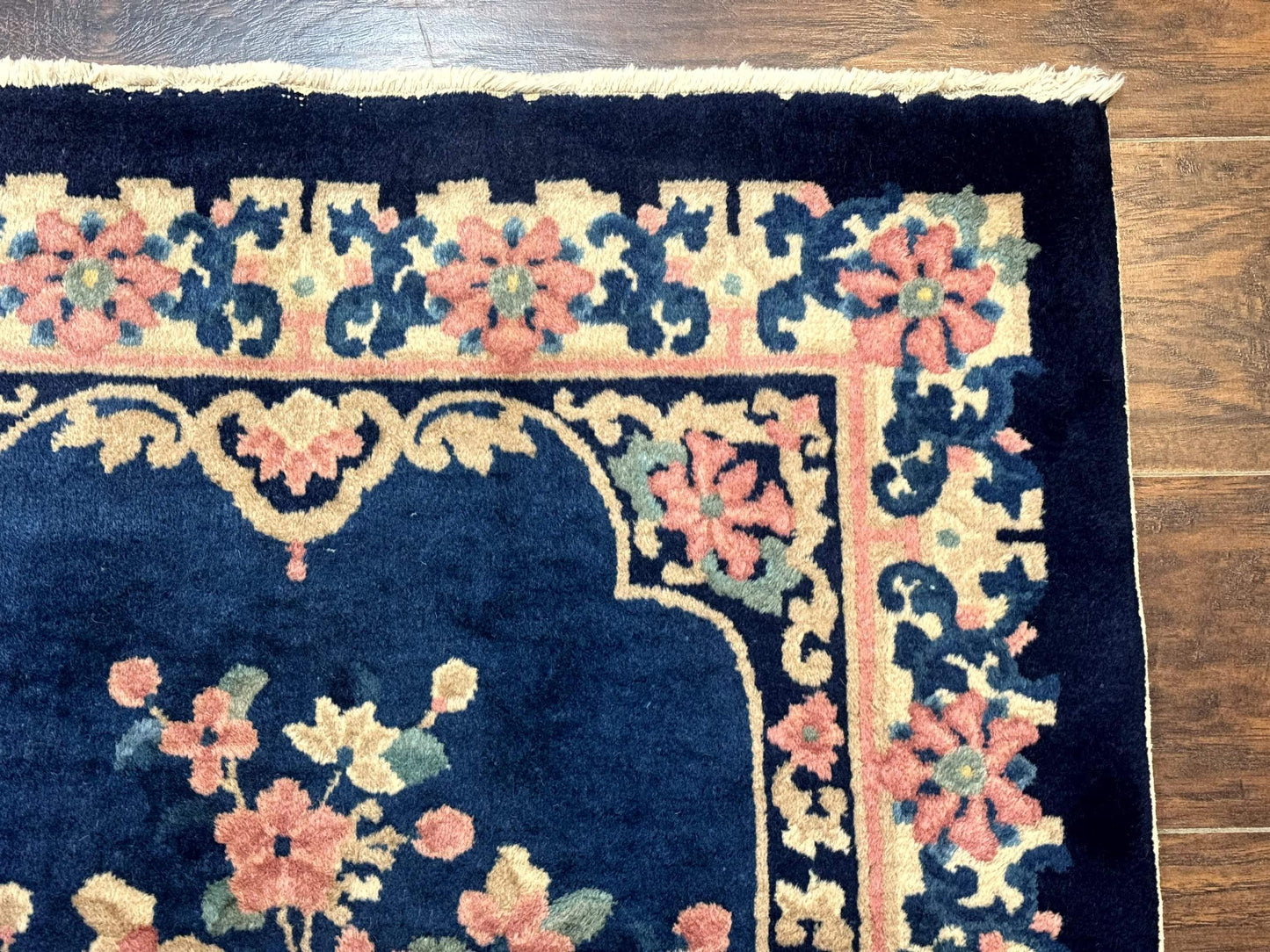 Chinese Rug 3x6, Peking Rug, Blue Chinese Wool Rug, Fete Rug - Nuvé