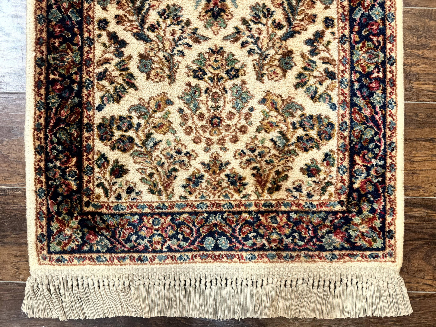 Karastan Rug 2.6 x 4, Karastan Ivory Sarouk #760, Vintage Wool Pile Small Karastan Carpet, Original Collection 700 Series Discontinued - Nuvé