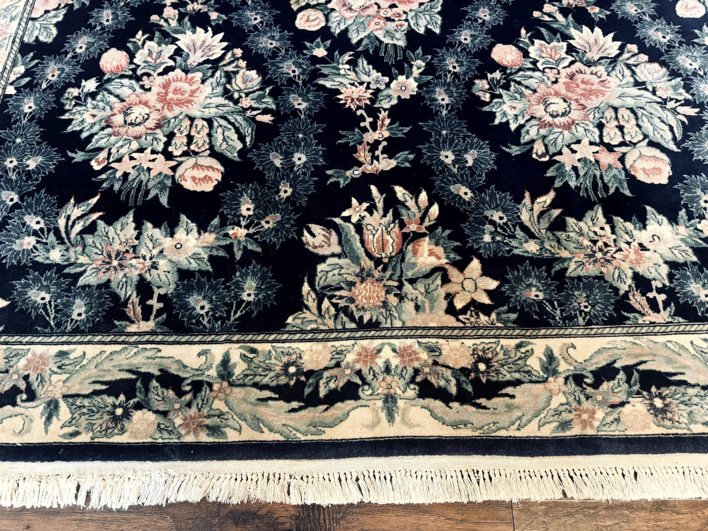 Sino Persian Rug 6x9, Navy Blue, Floral - Nuvé
