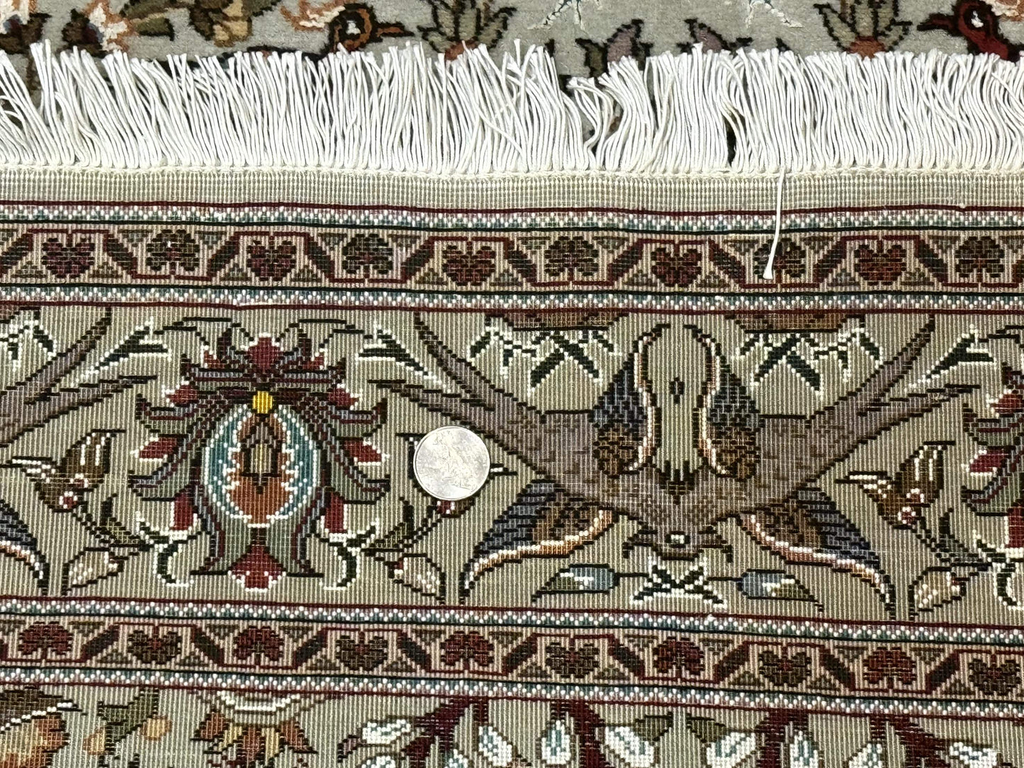 Wonderful Persian Tabriz Rug 3x5, Tree of Life, Animal Pictorials, Birds, Wool & Silk Highlights, Fine 330 KPSI - Nuvé