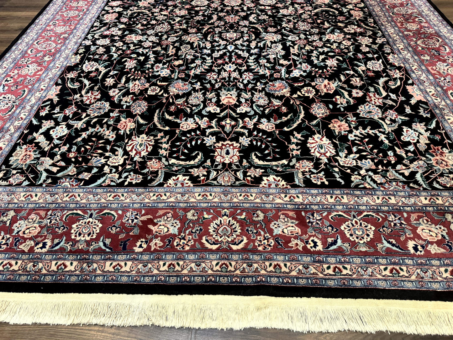 Large Sino Persian Rug 10x15, Floral Allover, Hand Knotted Wool Carpet, Fine - Nuvé