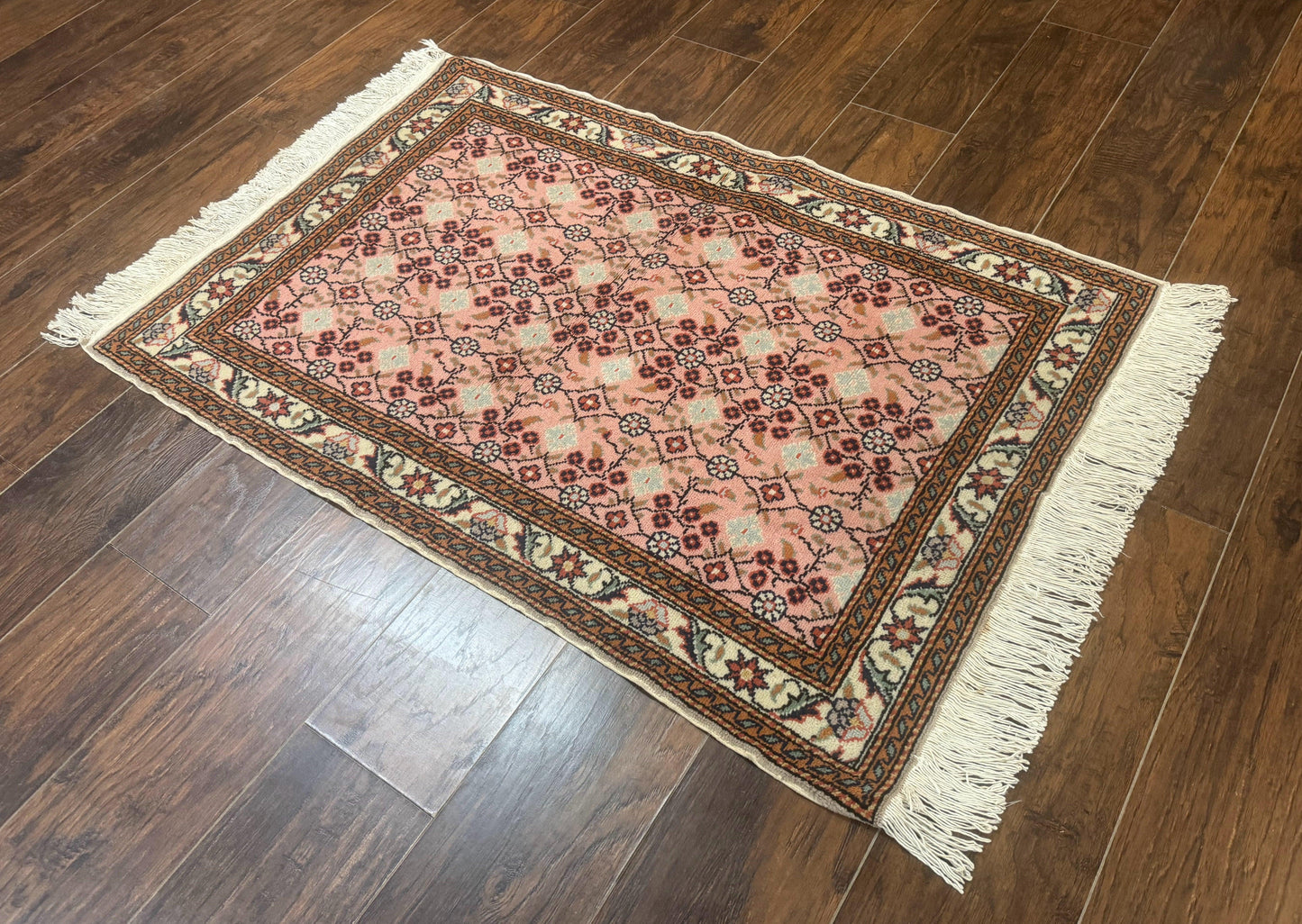 Turkish Sivas Rug 3x4, Pink, Handmade, Wool, Vintage - Nuvé