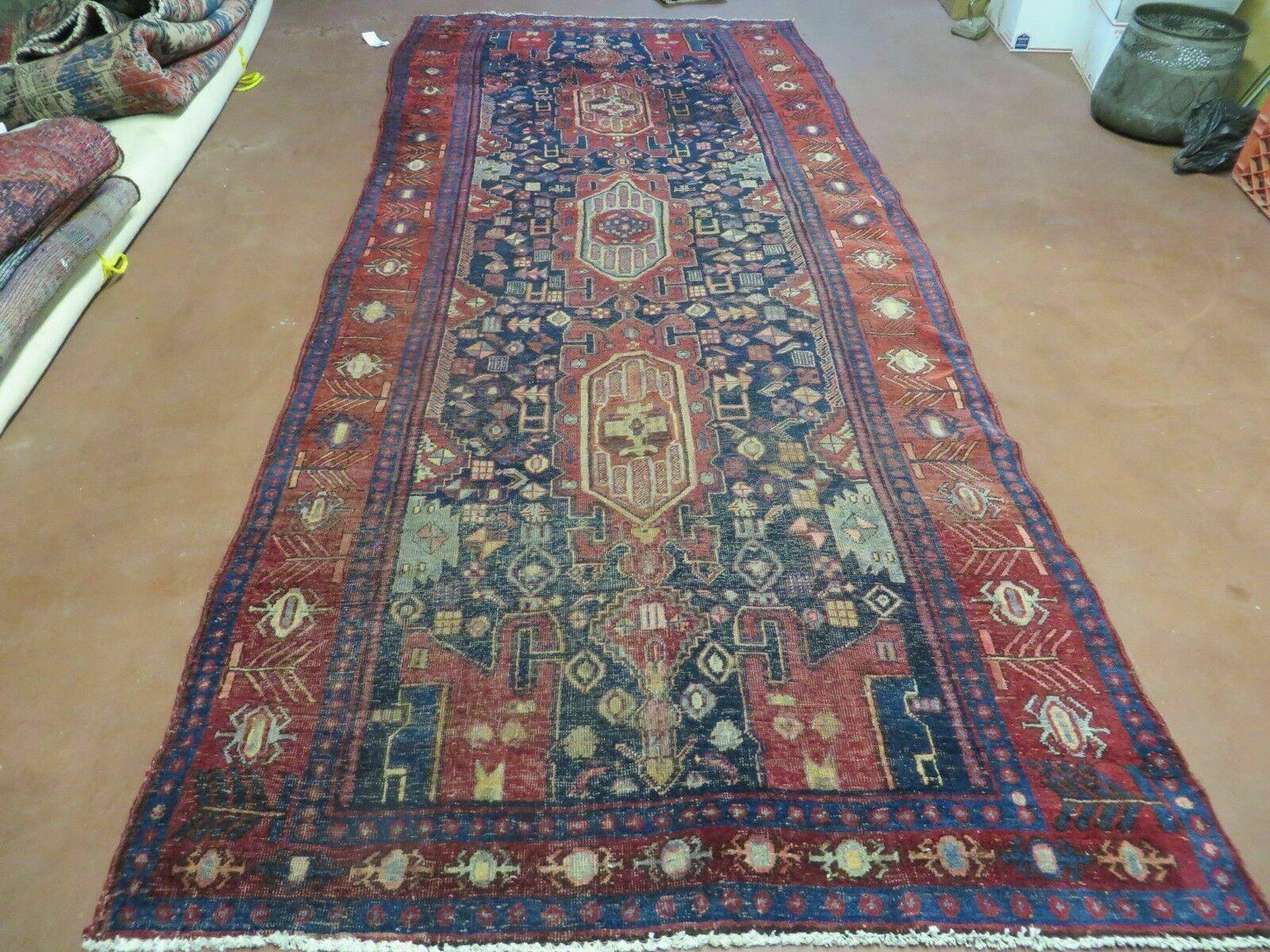 4' X 10' Antique Handmade Turkish Floral Tribal Oriental Wool Rug #627 - Nuvé