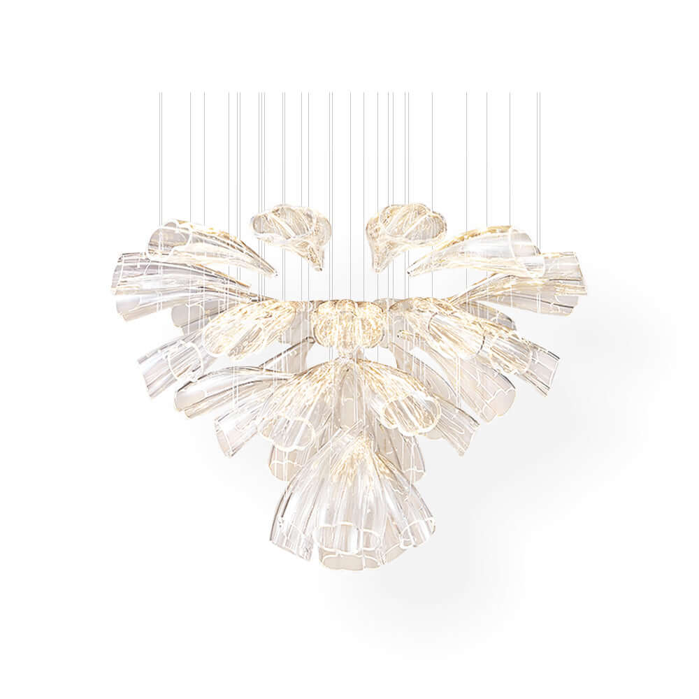 Glass Lotus Chandelier - Nuvé