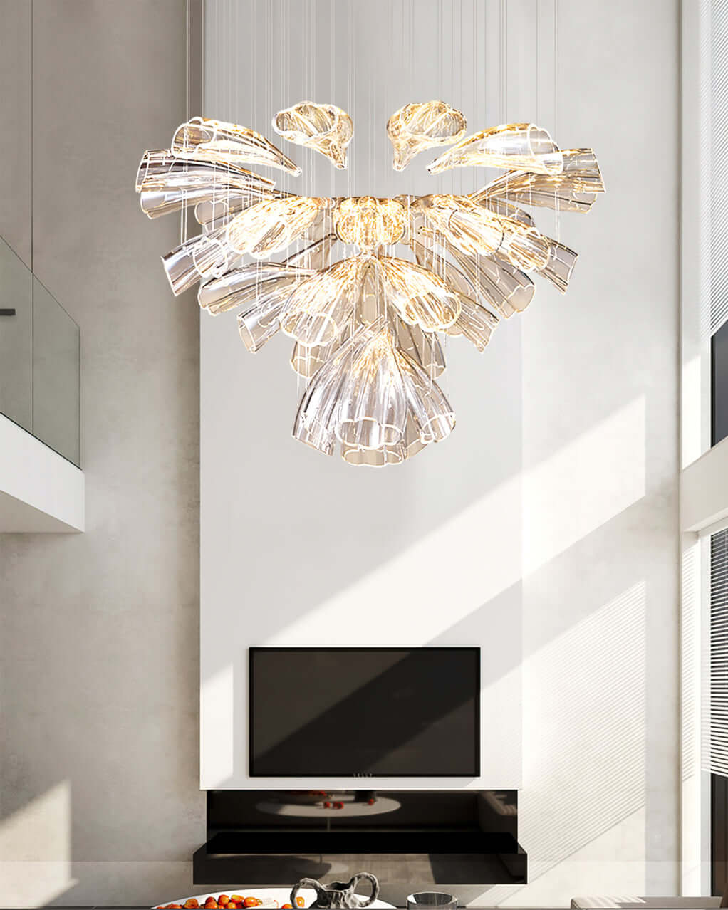 Glass Lotus Chandelier - Nuvé