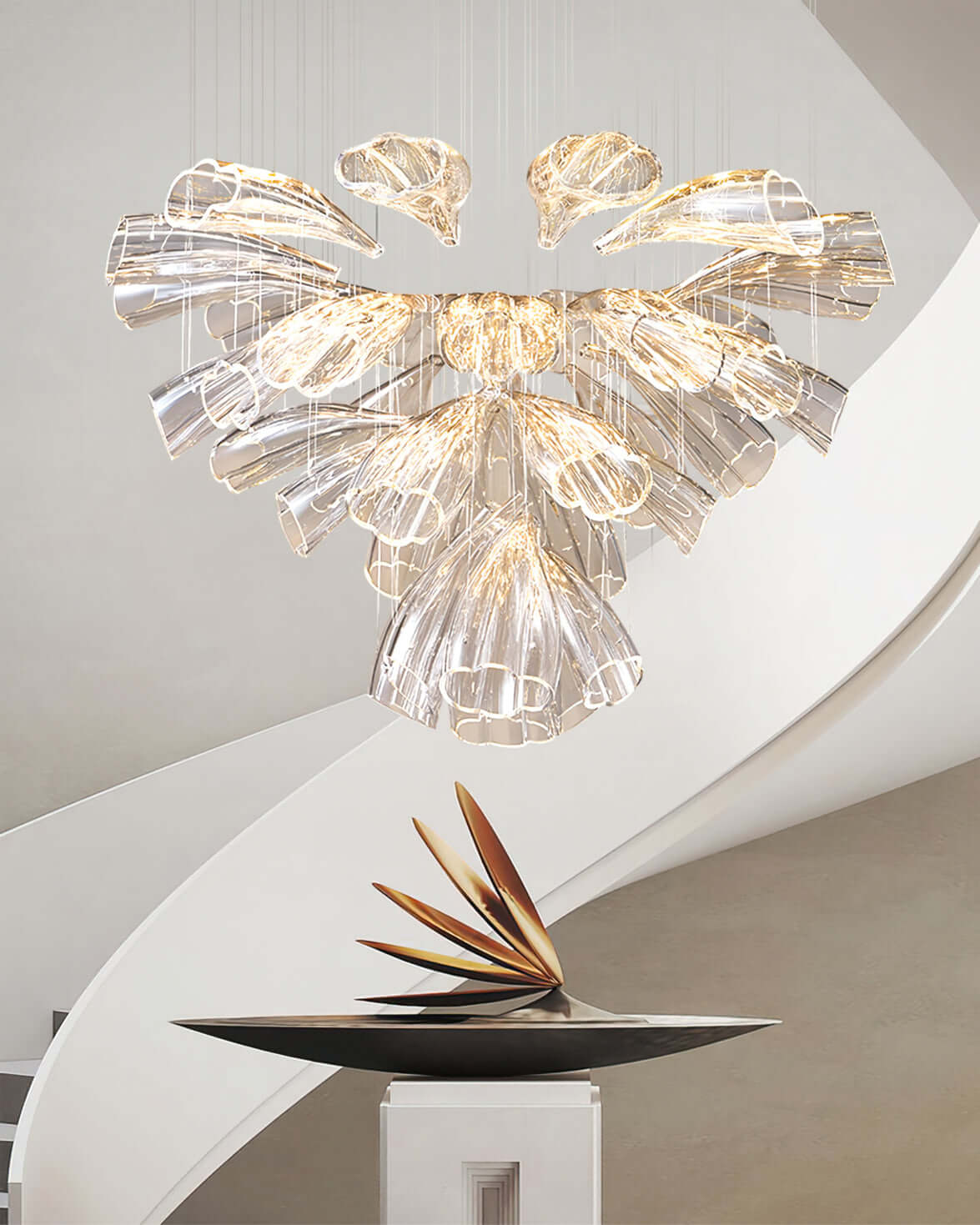 Glass Lotus Chandelier - Nuvé