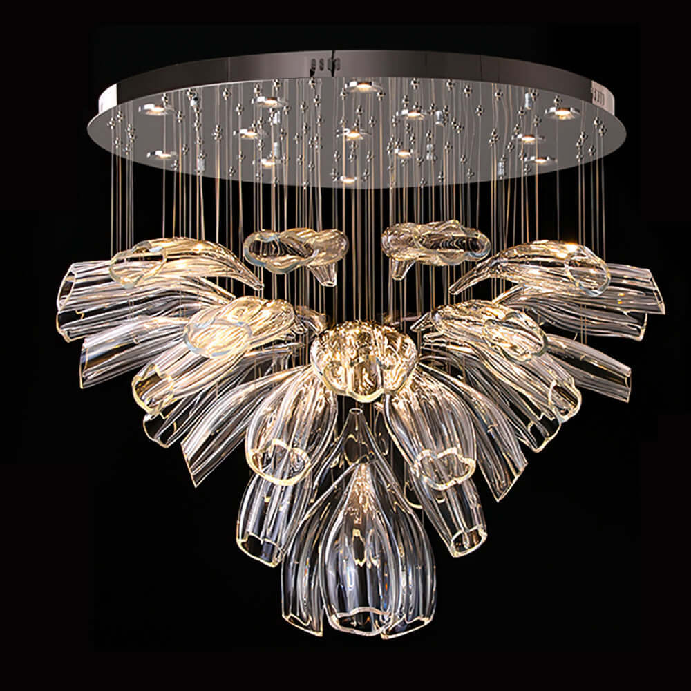 Glass Lotus Chandelier - Nuvé