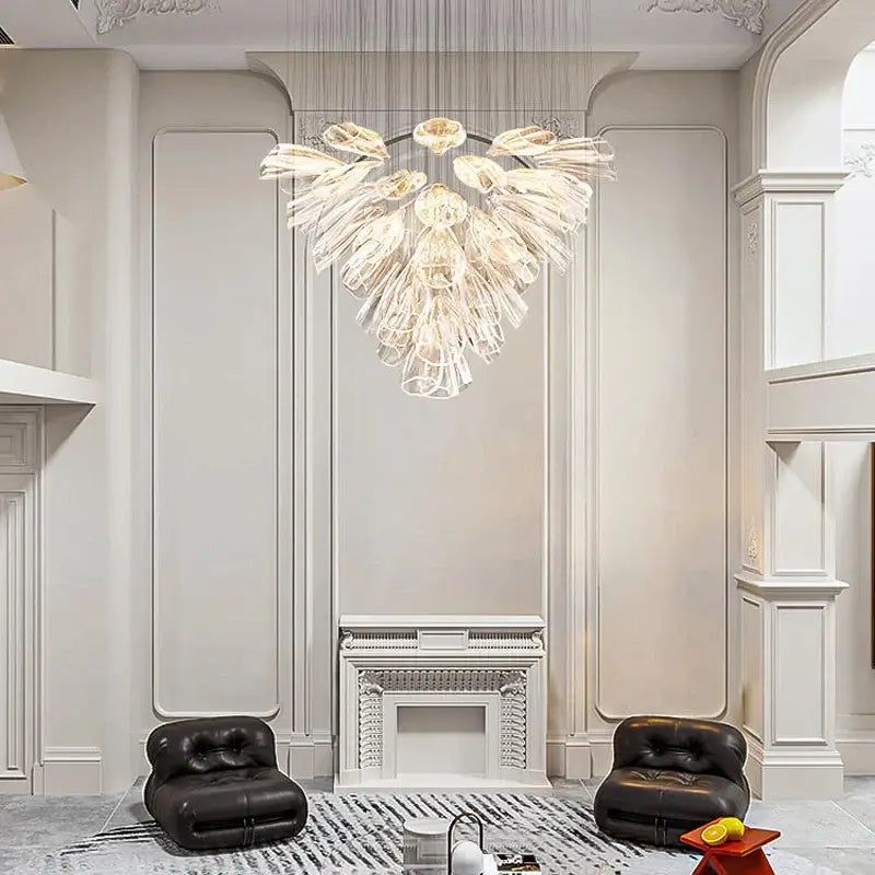 Glass Lotus Chandelier - Nuvé