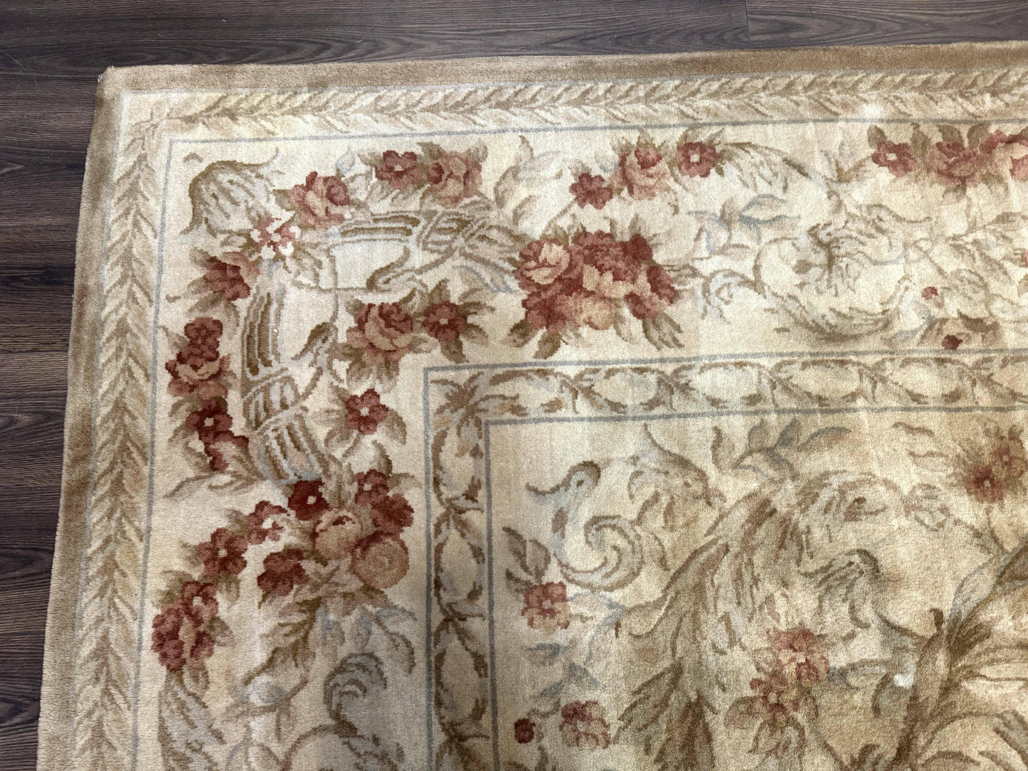 Chinese Aubusson Wool Rug 10x14, European Design, Thick Wool Pile - Nuvé