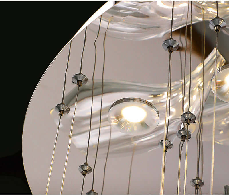 Glass Lotus Chandelier - Nuvé