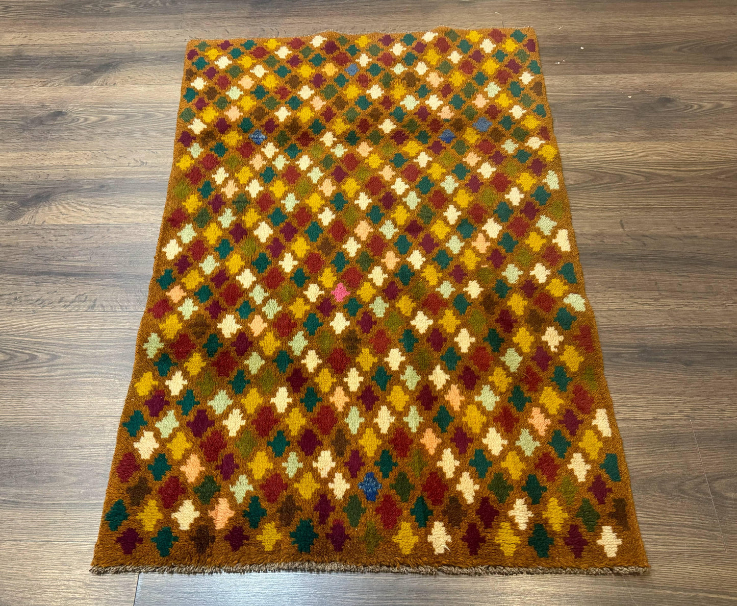 Balouch Rug 3x4, Burnt-Orange, Multicolor, Afghan Rug - Nuvé