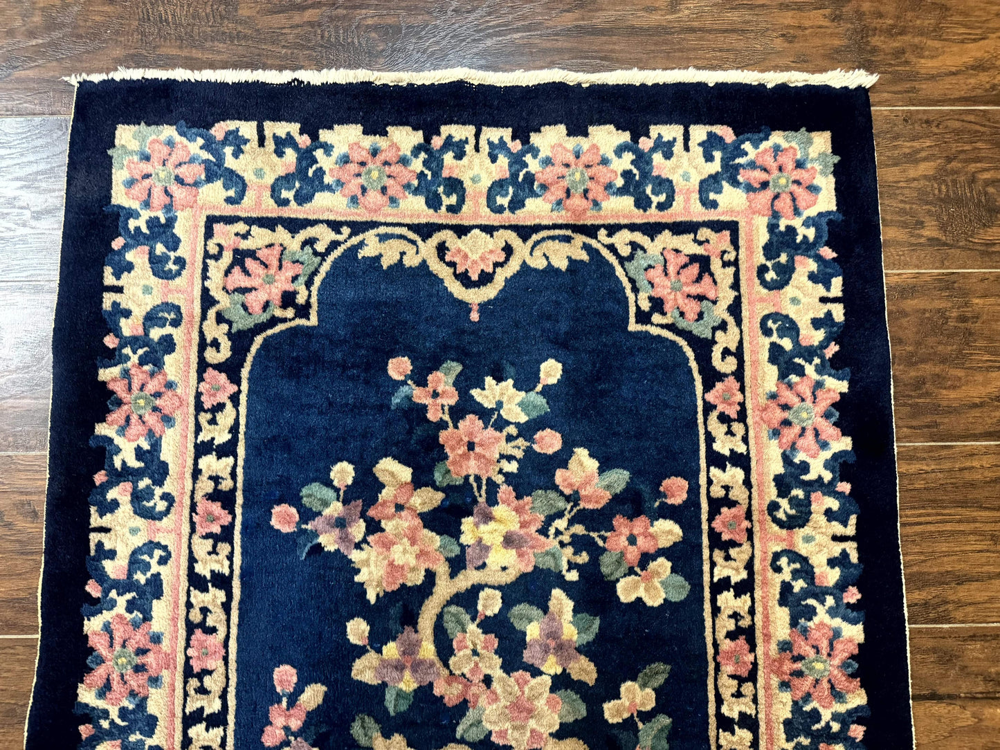 Chinese Rug 3x6, Peking Rug, Blue Chinese Wool Rug, Fete Rug - Nuvé