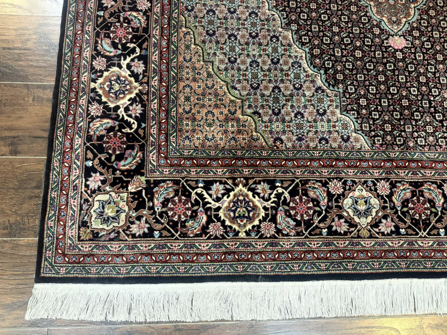 Sino Persian Rug 6x9, Herati Very Fine 400 KPSI, Black - Nuvé