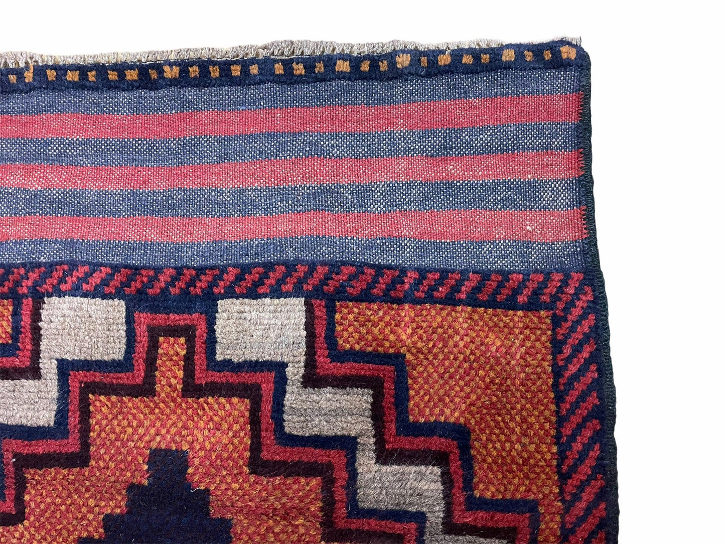 3X5 Vintage Handmade Tribal Wool Rug Balouchi Rug Afghan Rug Red 2' 8" X 4' 8" - Nuvé
