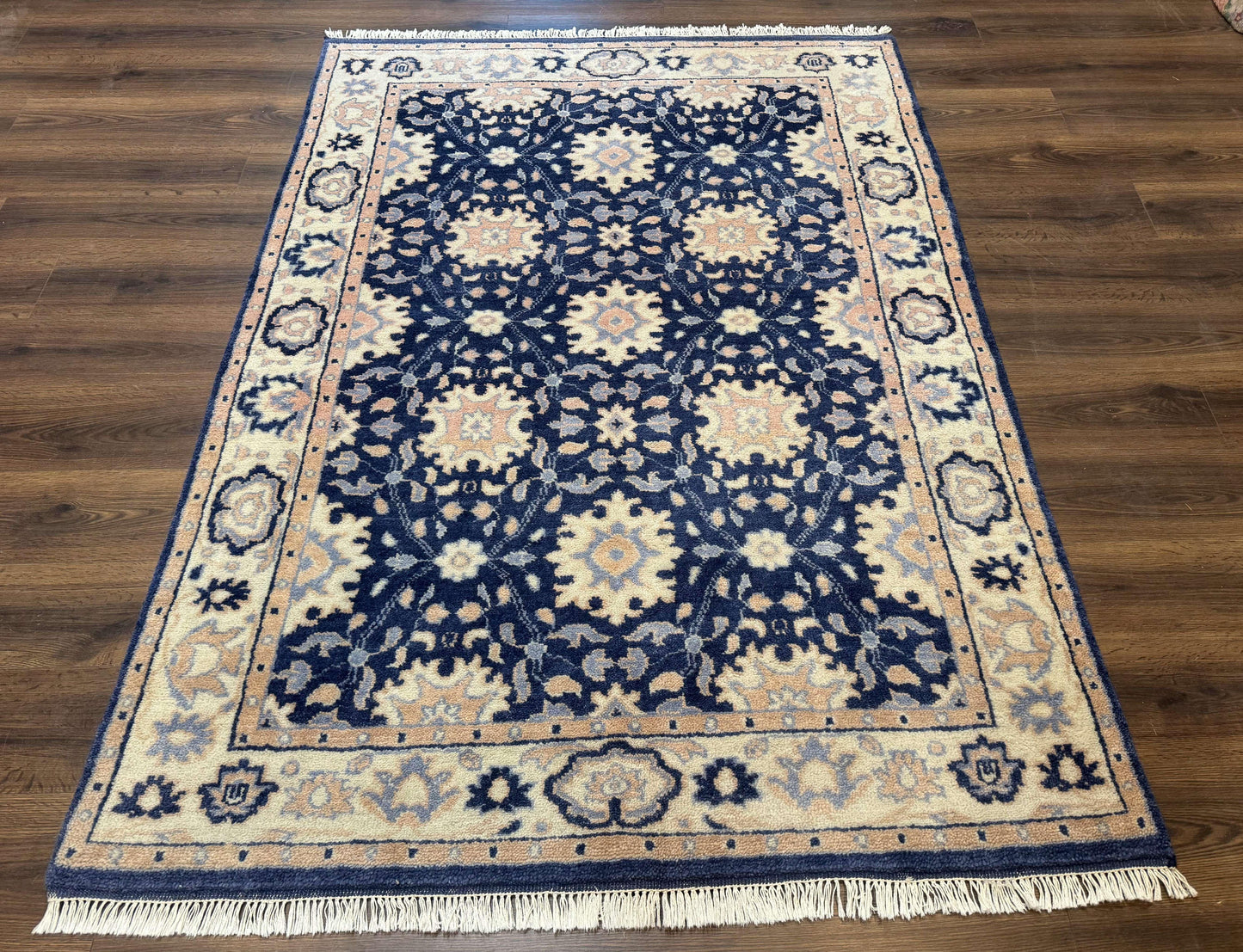 Blue and Beige Indian Rug, Indo Persian Carpet - Nuvé