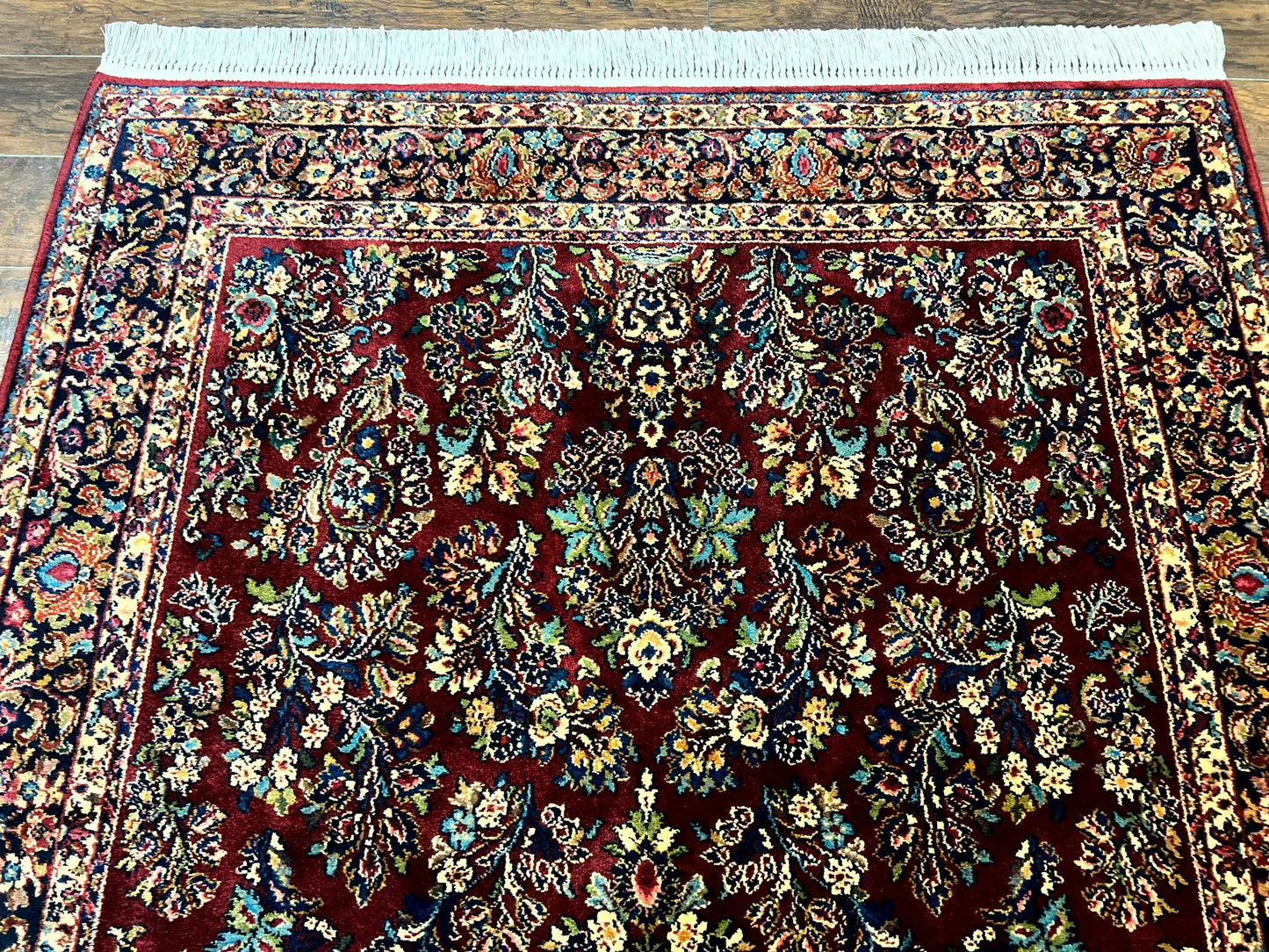 Karastan Rug 5.9 x 9 Red Sarouk Rug #785, Karastan Wool Rug, Karastan Carpet, Original 700 Series Vintage Karastan Oriental Rug Discontinued - Nuvé