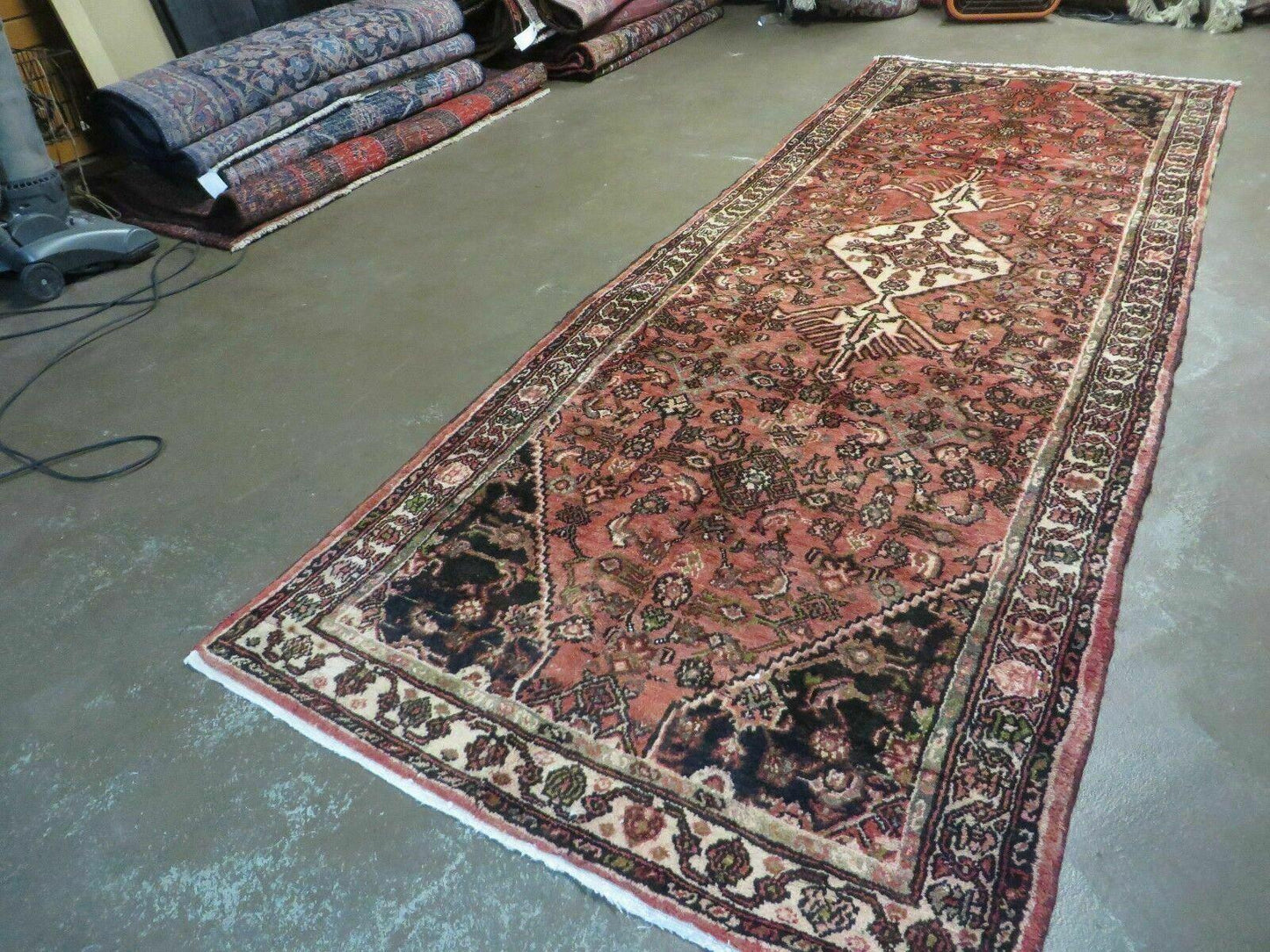 Persian Runner Rug 3.8 x 10, Red, Vintage - Nuvé