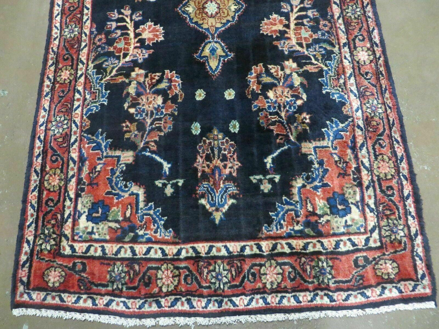 Persian Runner Rug 4x11, Navy Blue Antique Lilihan Runner - Nuvé