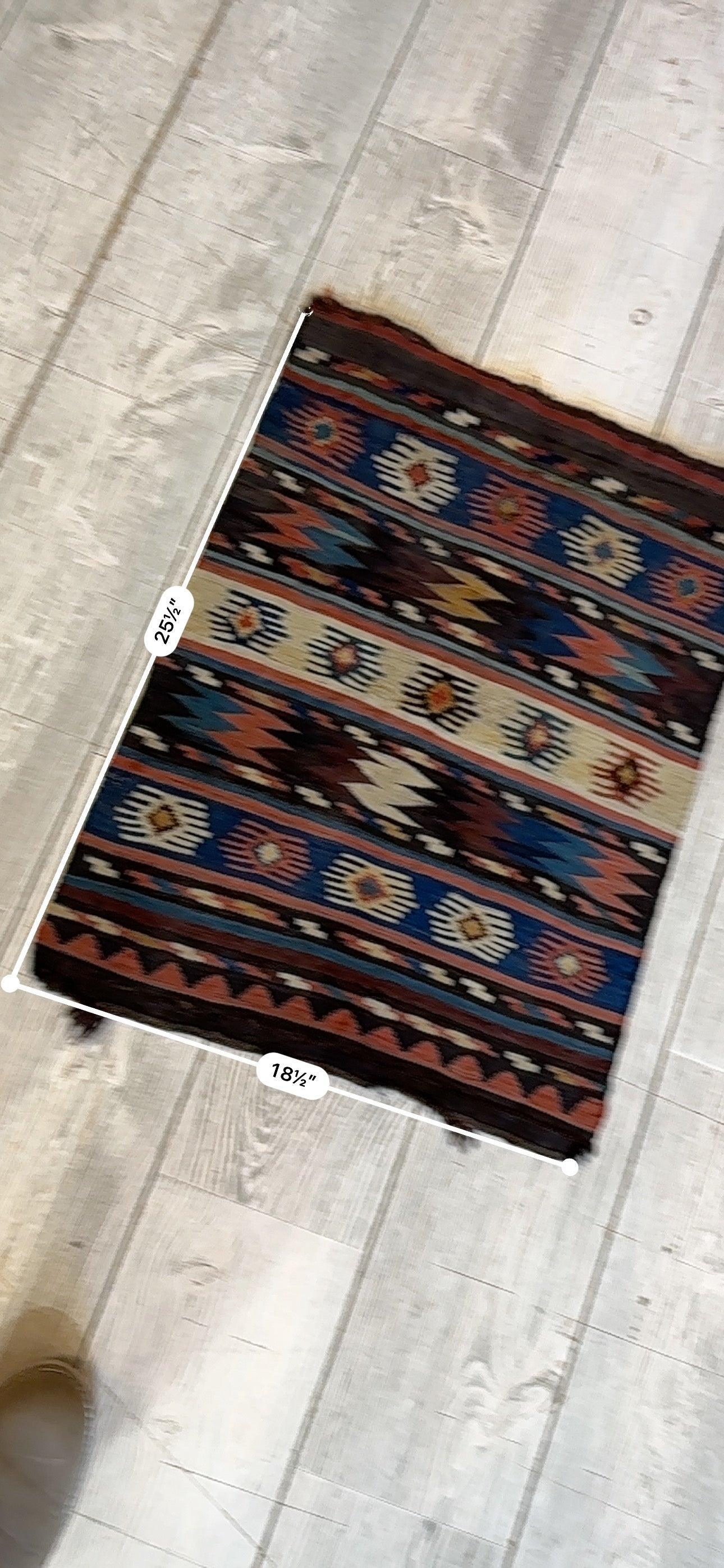 19th C Antique Tribal Shahsavan Caucasian Mafrash Panel, Bagface - 26" X 18" - Nuvé