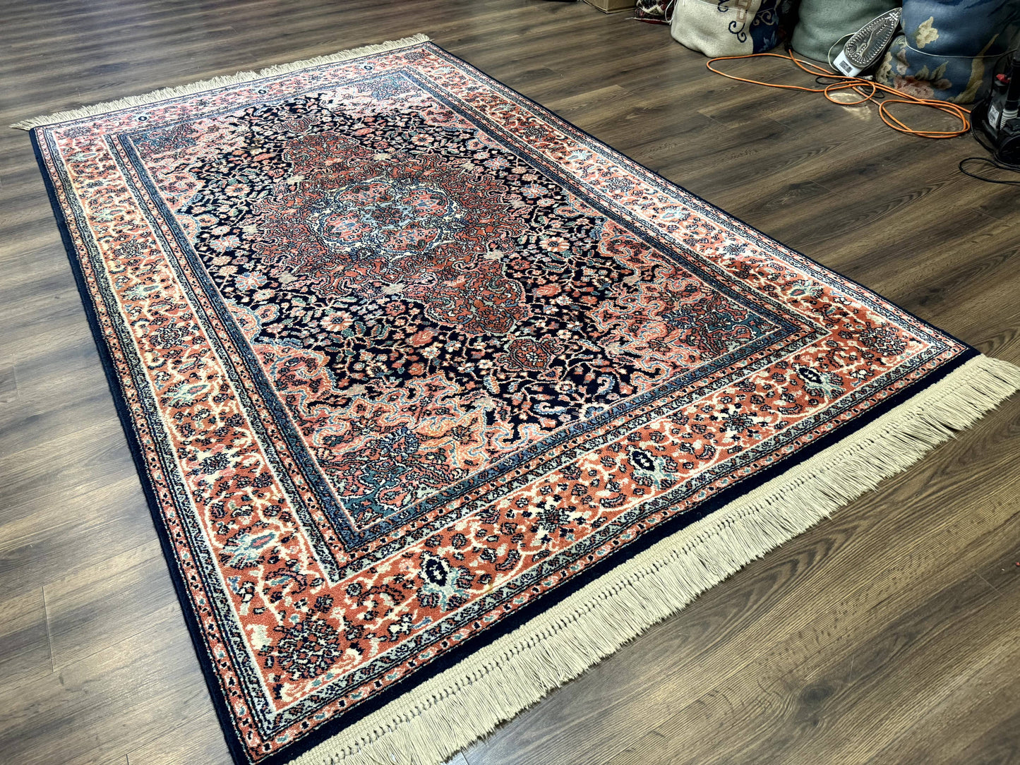 Karastan Rug 5.9 x 9, Kashan Medallion #741, Original Collection 700 Series, Discontinued, Wool Pile - Nuvé