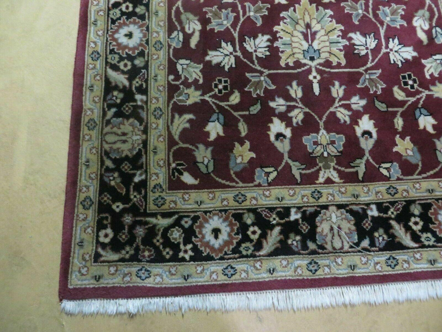 4' X 6' Handmade Finely Knotted Indian Agra Pattern Wool Rug Nice - Nuvé