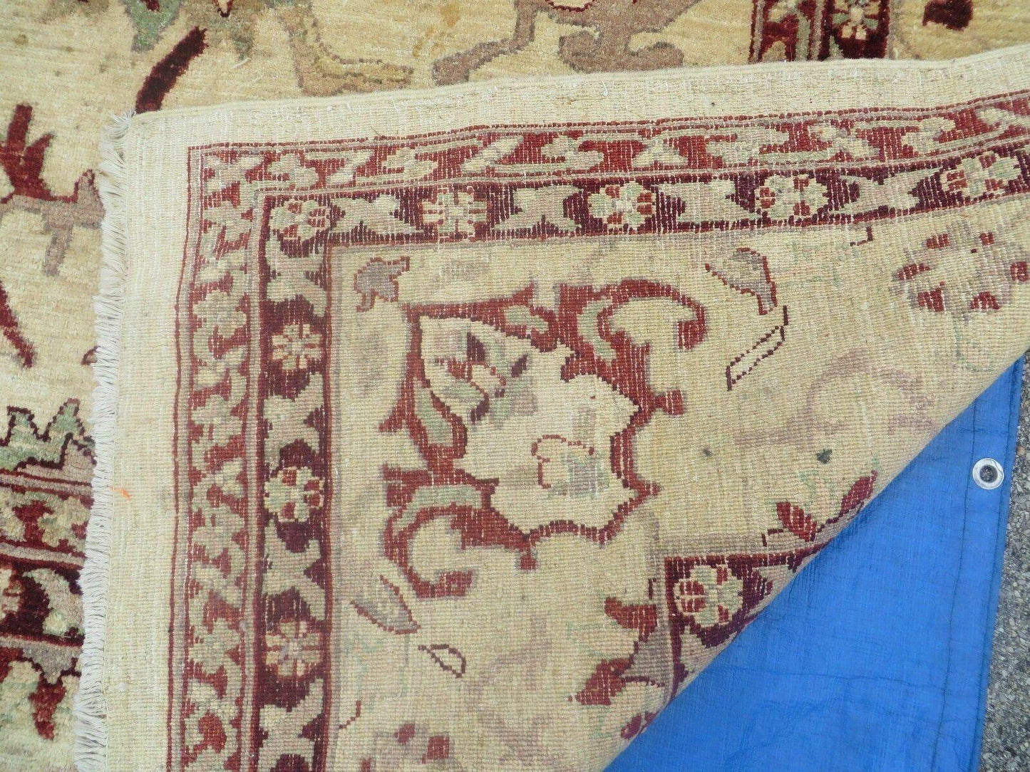 10' X 14' Vintage Hand Knotted Made Indian Agra Wool Rug Vegetable Dyes - Nuvé