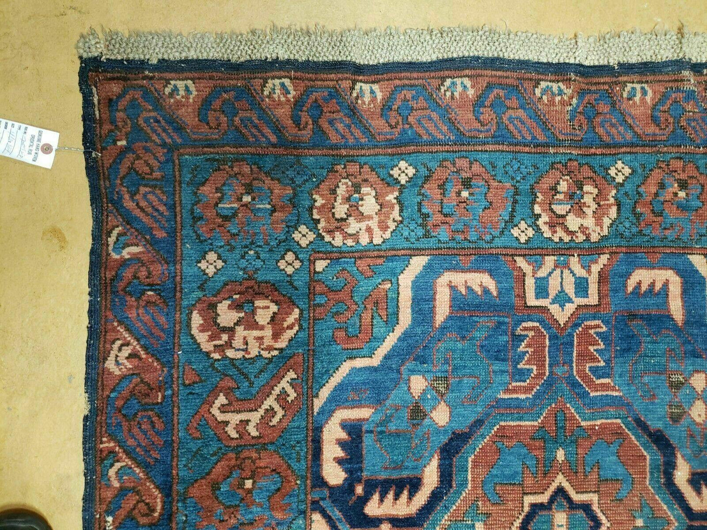3'10" X 10' Antique Caucasian Seychor Rug Hand Made Wool Carpet Organic Dye Nice - Nuvé