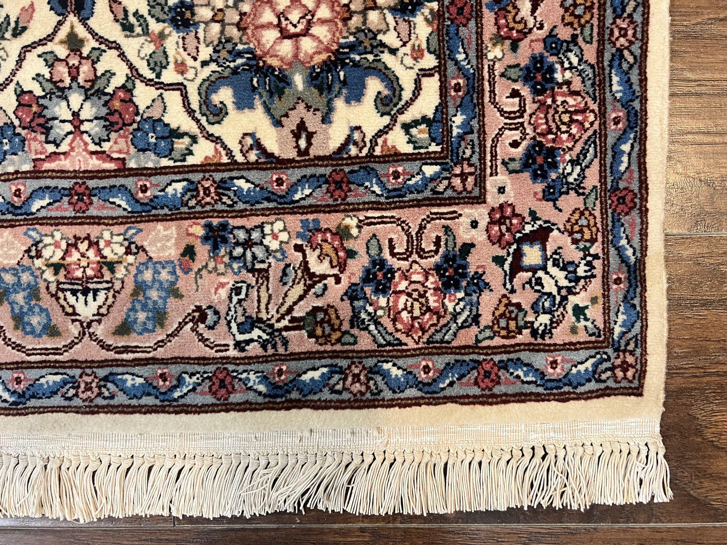 Sino Persian Runner Rug 2.8 x 14, Hand Knotted Vintage Oriental Hallway Rug, 14ft Runner, Cream, Floral, Wool - Nuvé