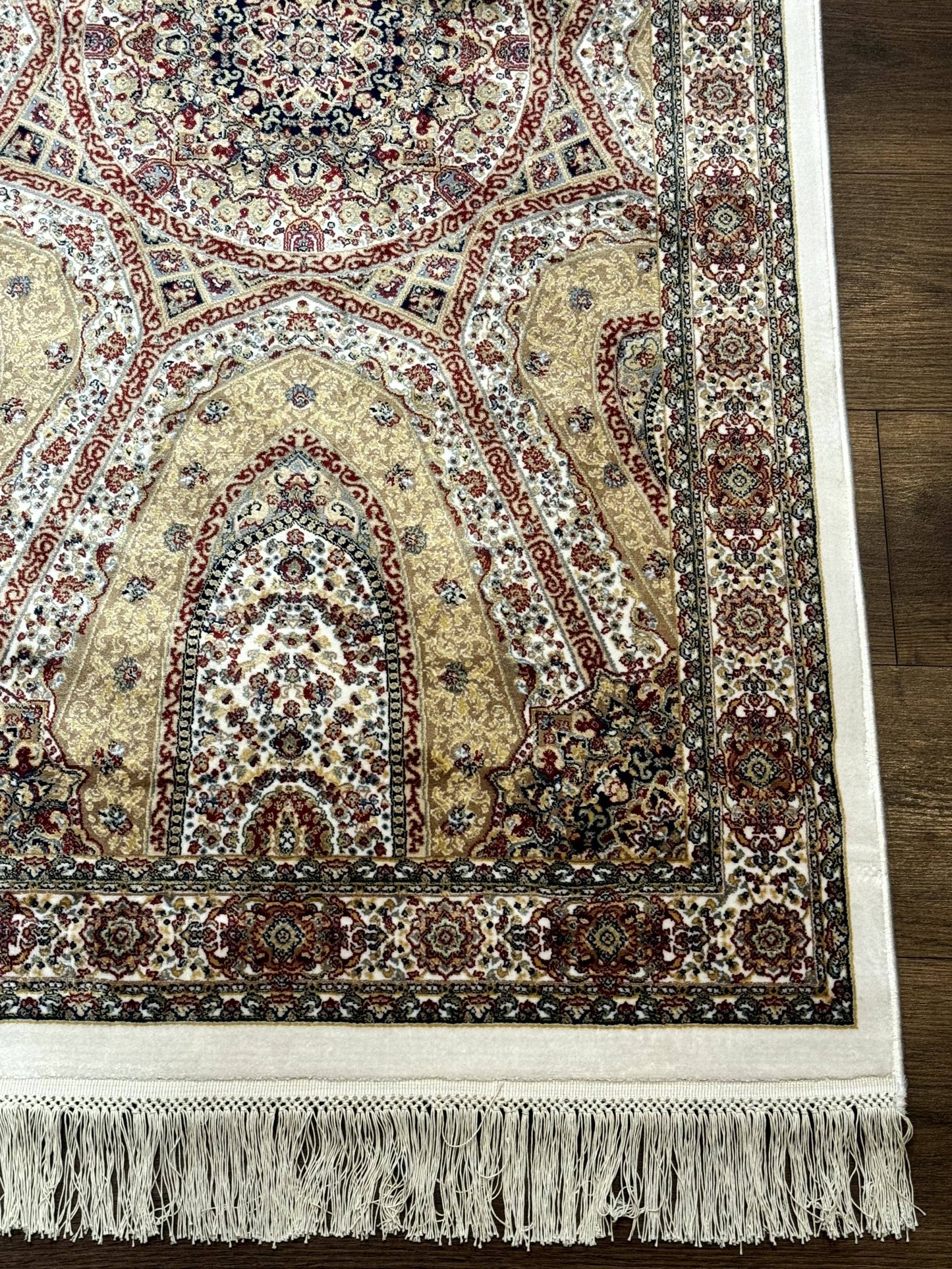 Turkish Silk Runner Rug 2.6 x 12, Hereke Mamluk Runner, Bamboo Silk, New - Nuvé