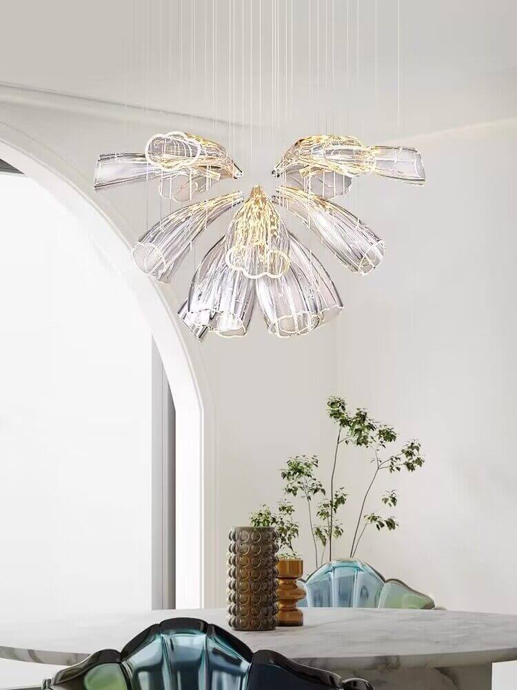 Glass Lotus Chandelier - Nuvé