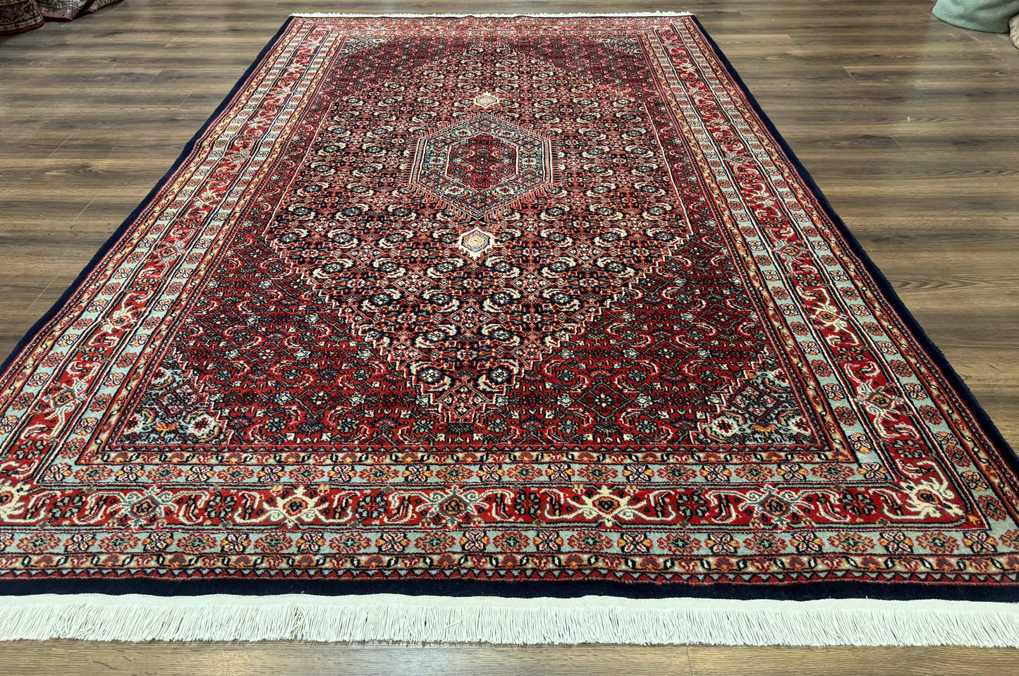 Indo Persian Bijar Rug 6x9, Hand Knotted Wool Carpet - Nuvé