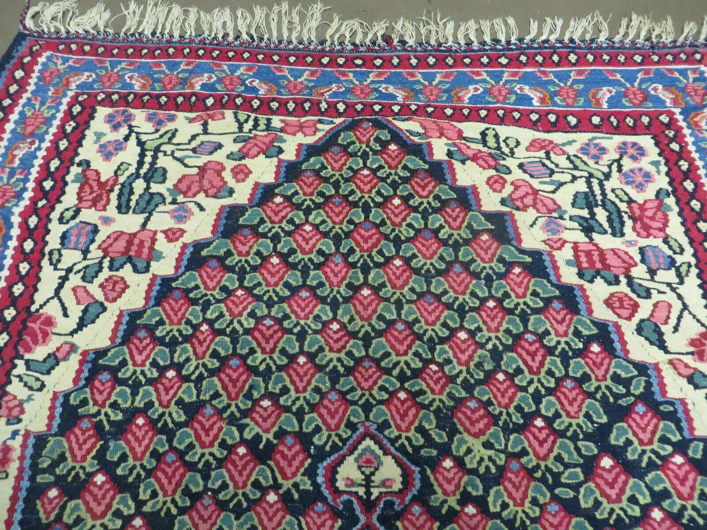 4' X 6' Vintage Handmade Turkish Flat weave Rug Tribal - Nuvé