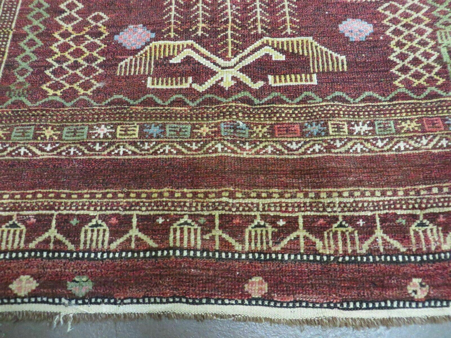 4' X 6' Antique Handmade Caucasian Shirvan Russian Armenian Wool Rug Colorful - Nuvé