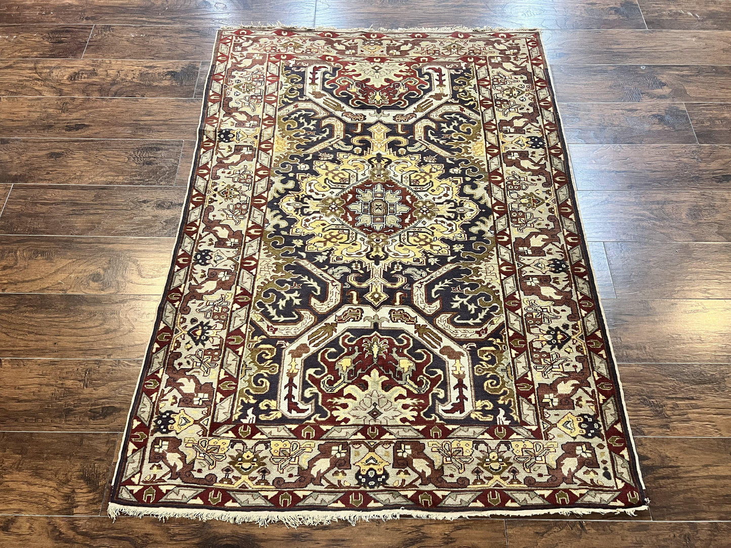 Antique Caucasian Rug, Kuba Seychour Rug, Handmade Wool Oriental Carpet, Azerbaijan Rug - Nuvé