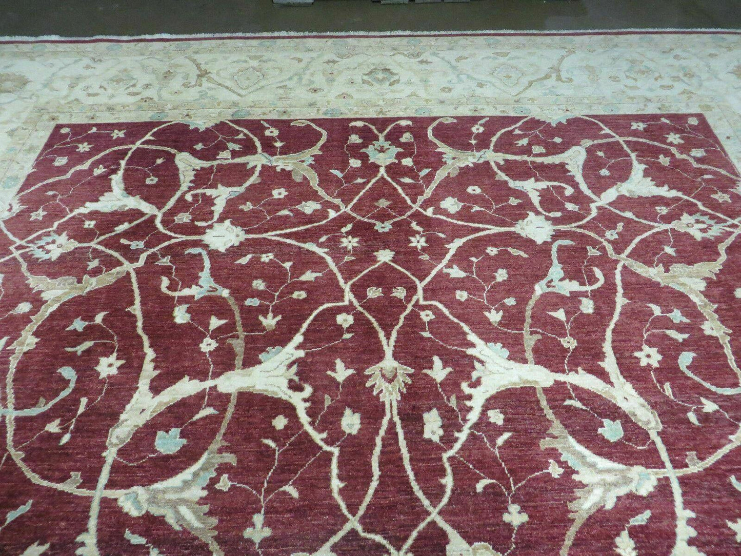 10' X 14' Vintage Handmade PESHAVAR CHOBI Pakistani Agra Wool Carpet Nice - Nuvé