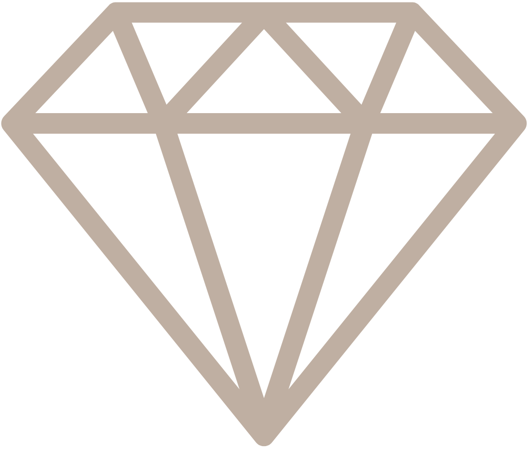 Beige diamond shape on a white background