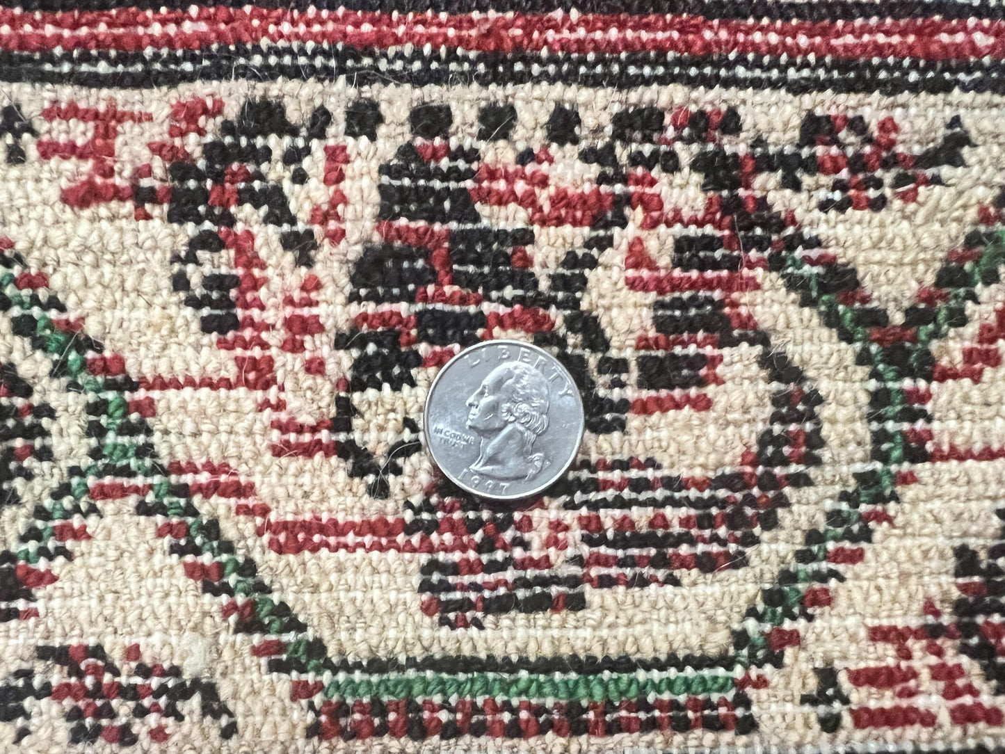 Persian Tribal Rug 2.6 x 5, Boteh Paisley Pattern, Red and Beige, Wool Hamadan Rug - Nuvé