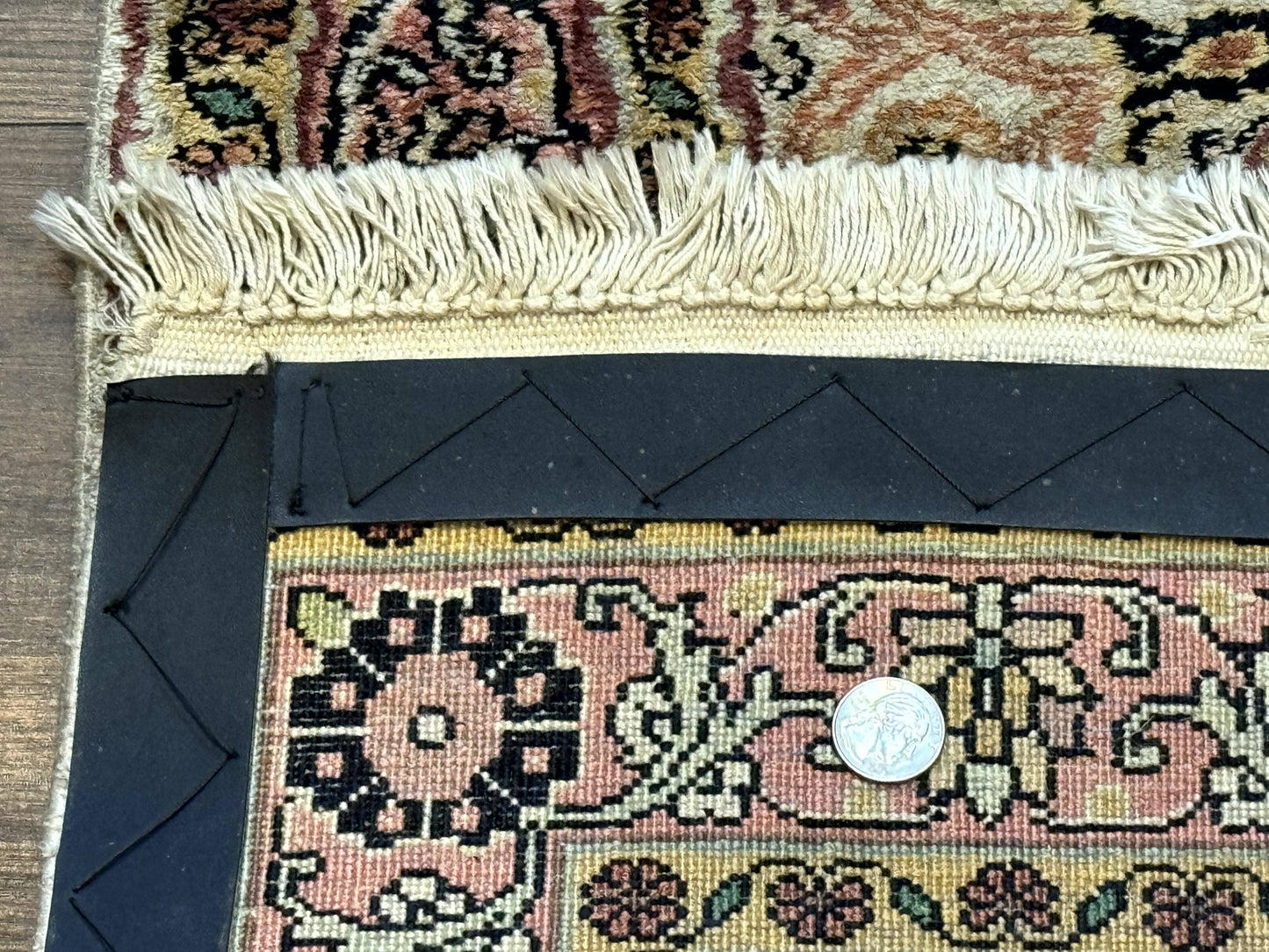 Silk Indian Kashmiri Runner Rug 2.7 x 9.8, Floral Medallions - Nuvé