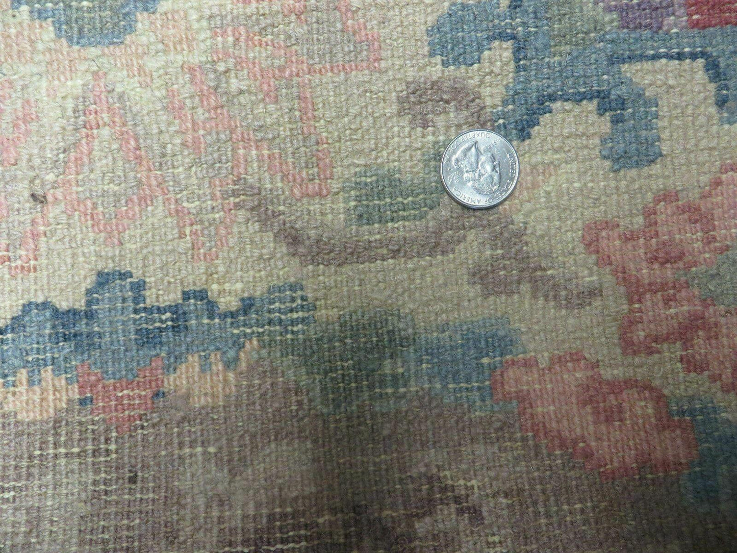 Oval Chinese Art Deco Rug 3x5 Vintage Wool Carpet - Nuvé