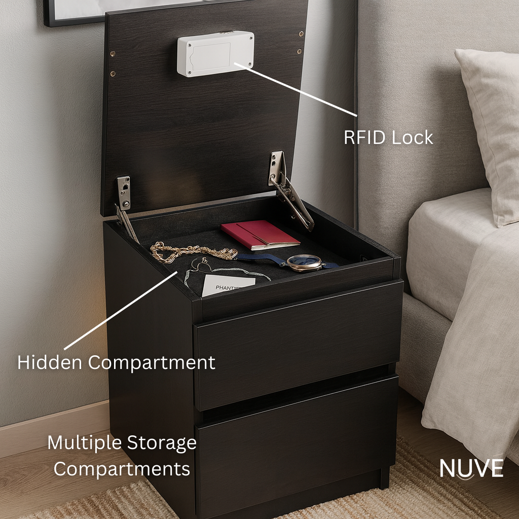 Nuvé® StealthLock Nightstand - Nuvé