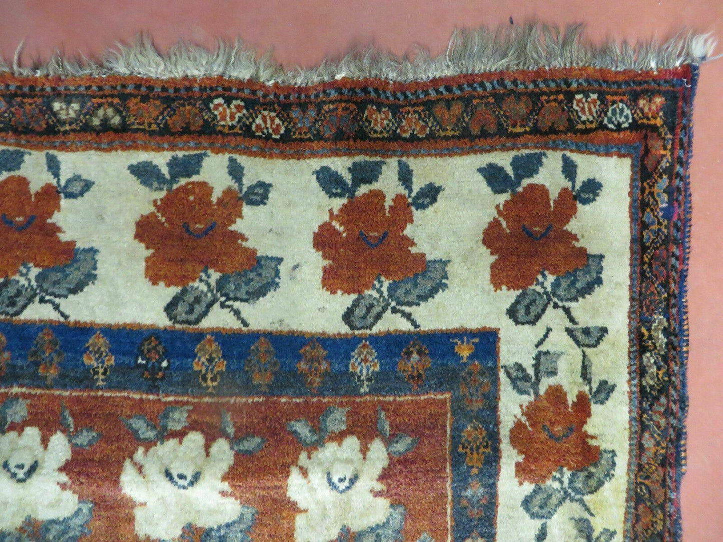 4' X 5' Semi Antique Handmade Fine Turkish Flowers Bouquet Wool Rug Nice - Nuvé