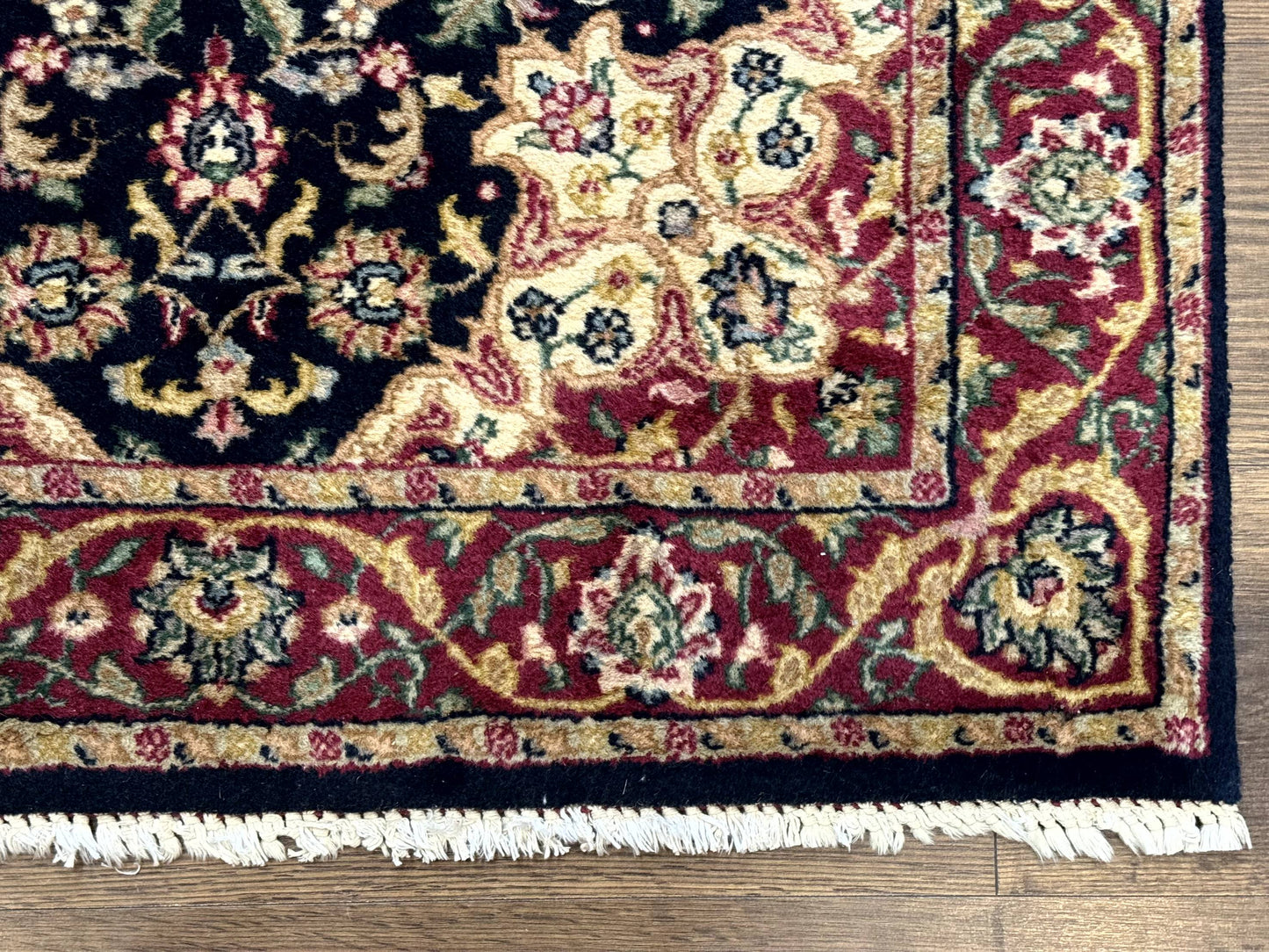 Pak Persian Sarouk Rug 3x5, Navy Blue and Red - Nuvé