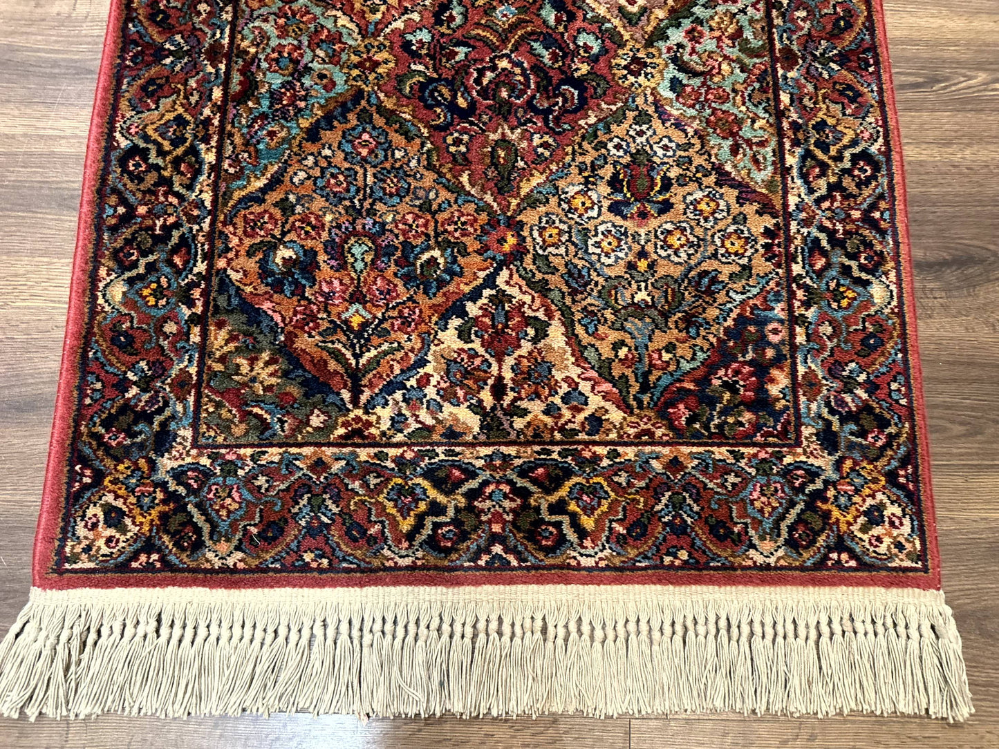 Karastan Rug 3x5 Multicolor Panel Kirman #717, Original 700 Series, Wool Pile, Discontinued - Nuvé