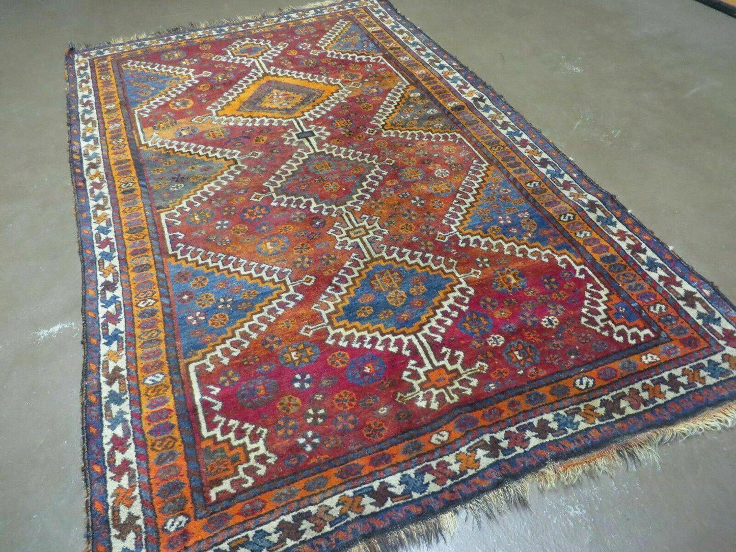 4' X 7' Antique Handmade Tribal Turkish Wool Rug Nice - Nuvé