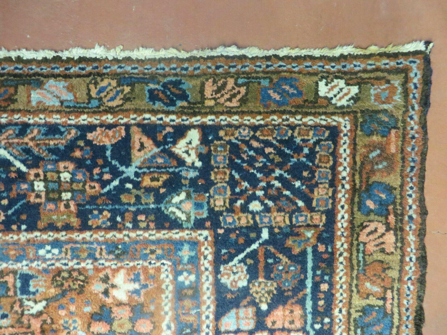 Persian Karajeh Rug 5x6, Antique Geometric Medallion Carpet - Nuvé